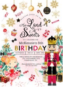 Christmas Land of Sweets Birthday Invitation -2: Christmas Land of Sweets Birthday Invitation -2