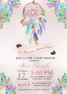 Soft Boho Baby Shower Invitation: Soft Boho Baby Shower Invitation (Bundle)