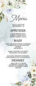 Peachy Garden Menu (Dark): Peachy Garden Wedding Menu (Dark)