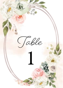 Peachy Garden Table Number: Peachy Garden Table Number
