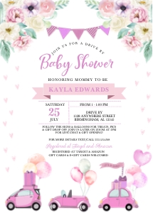 Drive By Baby Shower Invitation -3: Drive By Baby Shower Invitation -3