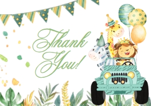 Drive By Birthday Parade Thank You -1: Drive By Birthday Invitation -1 (Bundle)
