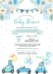 Drive By Baby Shower Invitation -4: Drive By Baby Shower Invitation -4