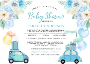 Drive By Baby Shower Invitation -6: Drive By Baby Shower Invitation -6