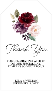 Burgundy Floral Favor Tag: Burgundy Floral Favor Tag-1