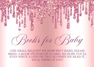 Pink Glitter Drip Baby Feet Books For Baby: Pink Glitter Drip Baby Feet Invitation (Bundle)
