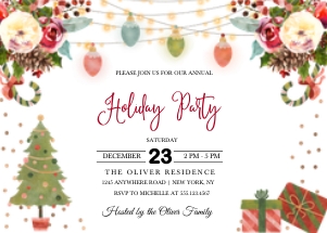 Be Merry Christmas Dinner Invitation -4: Be Merry Christmas Dinner Invitation -4