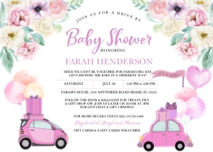 Drive By Baby Shower Invitation -5: Drive By Baby Shower Invitation -5