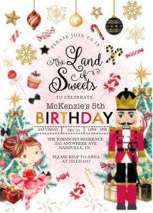 Christmas Land of Sweets Birthday Invitation -3: Christmas Land of Sweets Birthday Invitation -3