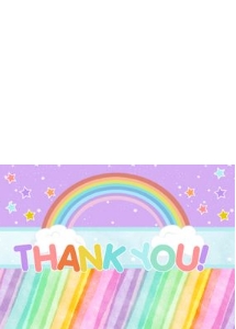 Pastel Rainbow Birthday (Folded): Pastel Rainbow Birthday Invitation (Bundle)