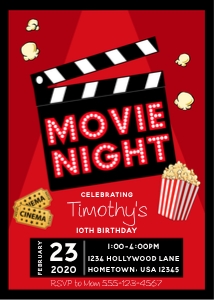 Movie Night Invite: Movie Night Invite