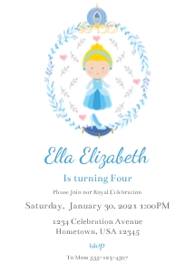 Cinderella Invite design preview