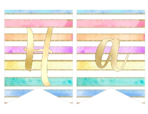 Watercolor stripe banner: Striped watercolor invite