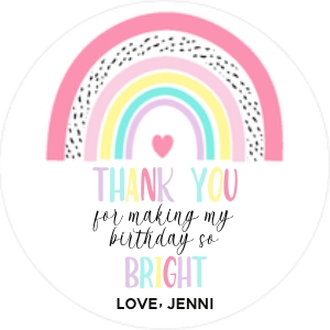 Rainbow circle tag design preview