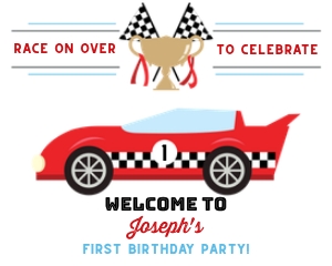 Car racing sign design preview