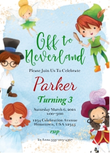 Peter pan invite: Peter pan invite