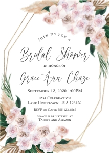 Boho frame invite design preview
