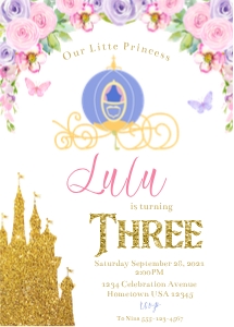 castle invite design preview