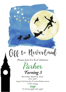 Watercolor Peter Pan design preview