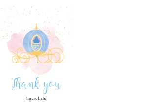 Cinderella Than you photo design preview