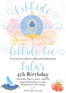Cinderella Invitation 3 design preview