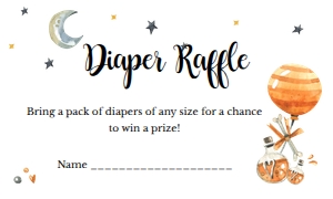 140 Halloween Little Boo Diaper Raffle: 140 Halloween Baby Shower Little Boo Invitation Set