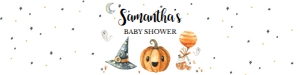 140 Halloween Little Boo Bottle Label: 140 Halloween Little Boo Baby Shower Bottle Label