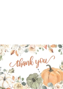 213 Little Pumpkin Baby Shower Thank you Card: 213 Little Pumpkin Baby Shower Invitation Set