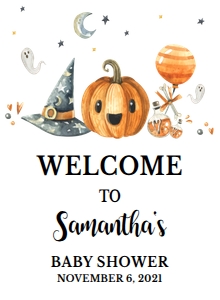 140 A Little Boo Baby Shower Welcome Sign 11x15: 140 A Little Boo Baby Shower Welcome Sign