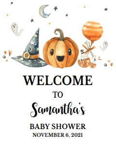 140 A Little Boo Baby Shower Welcome Sign 16x20: 140 A Little Boo Baby Shower Welcome Sign