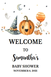 140 A Little Boo Baby Shower Welcome Sign 20x30: 140 A Little Boo Baby Shower Welcome Sign