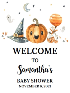 140 A Little Boo Baby Shower Welcome Sign 18x24: 140 A Little Boo Baby Shower Welcome Sign