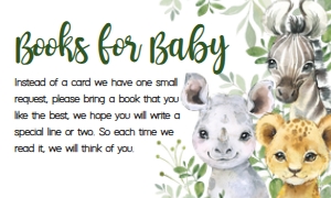 222 Safari Animals Baby Shower Books for Baby: 222 Safari Animals Baby Shower Invitation Set