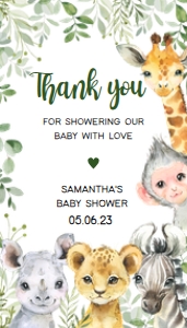 222 Safari Animals Baby Shower Favor Tags: 222 Safari Animals Baby Shower Favor Tags