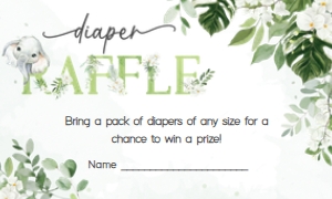 225 Jungle Safari Animals Baby Shower Diaper Raffle: 225 Jungle Safari Animals Baby Shower Invitation Set