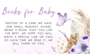 232 Purple Butterfly Baby Shower Books for Baby: 232 Purple Butterfly Baby Shower Invitation Set