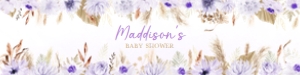 232 Purple Butterfly Baby Shower Bottle Label: 232 Purple Butterfly Baby Shower Bottle Label