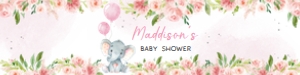 233 Pink Elephant Baby Shower Bottle Label: 233 Pink Elephant Baby Shower Bottle Label