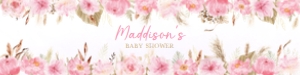 234 Pink Butterfly Baby Shower Bottle Label: 234 Pink Butterfly Baby Shower Bottle Label
