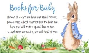 235 Peter Rabbit Baby Shower Books for Baby: 235 Peter Rabbit Baby Shower Invitation Set