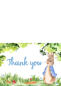 235 Peter Rabbit Baby Shower Thank you Card: 235 Peter Rabbit Baby Shower Invitation Set