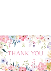236 Baby in Bloom Baby Shower Thank You Card: 236 Baby in Bloom Baby Shower Invitation Set