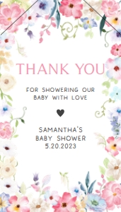236 Baby in Bloom Baby Shower Favor Tag with Line: 236 Baby in Bloom Baby Shower Favor Tag