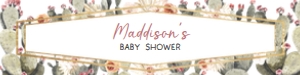 237 Cactus Baby Shower Bottle Label design preview