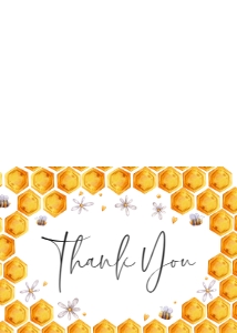 238 Bee Baby Shower Thank You Card: 238 Bee Baby Shower Invitation Set
