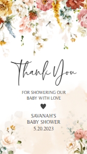 240 Garden Flowers Baby Shower Favor Tag: 240 Garden Flowers Baby Shower Favor Tag