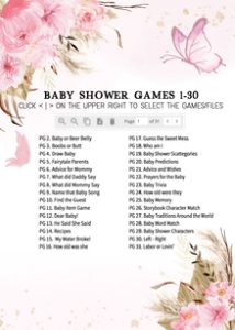 234 Pink Butterfly Baby Shower Games Bundle 2: 234 Pink Butterfly Baby Shower Games