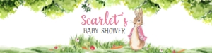 241 Pink Peter Rabbit Baby Shower Bottle Label: 241 Pink Peter Rabbit Baby Shower Bottle Label