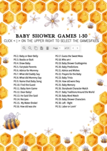 238 Bee Baby Shower Games Bundle 2: 238 Bee Baby Shower Games