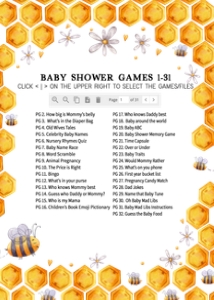 238 Bee Baby Shower Games Bundle 1: 238 Bee Baby Shower Games